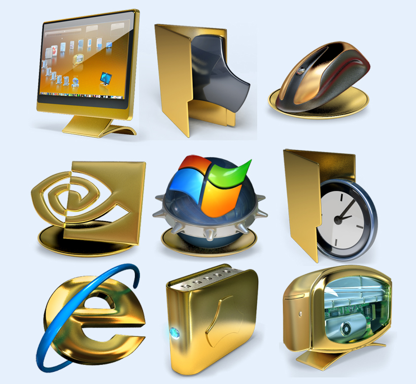 金色的鼠標(biāo)PNG圖標(biāo) - 愛圖網(wǎng)設(shè)計(jì)圖片素材下載