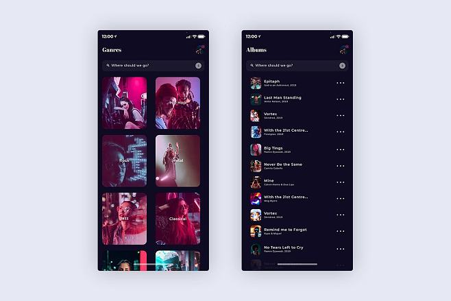 Xonique - 音樂(lè)手機(jī)軟件UI套.